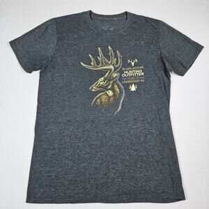 Black Antler Hunting T-Shirt Mens M Too Tough To Quit Gray Legendary 52 Outdoor